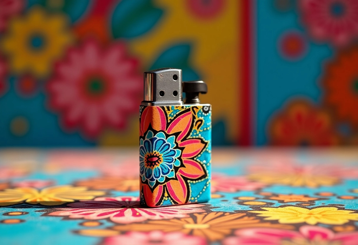 briquet bic  et  décoration